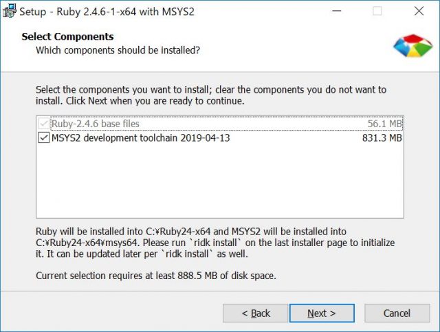 RubyInstaller Component