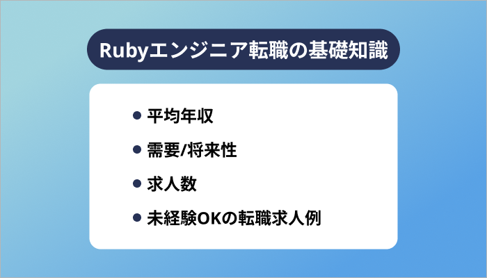 Rubyエンジニア転職の基礎知識