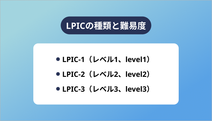 LPICの種類と難易度