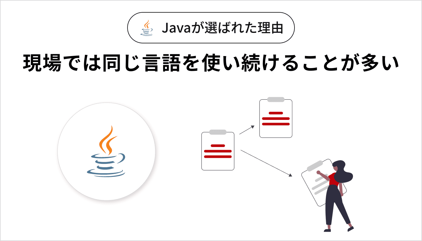 Javaが選ばれた理由 現場では同じ言語を使い続けることが多い