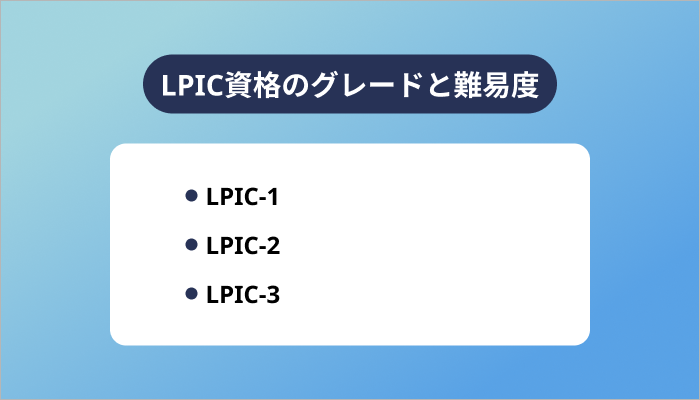 LPIC資格のグレードと難易度