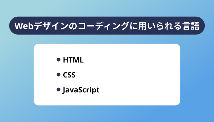 Webデザインのコーディングに用いられる主な言語
