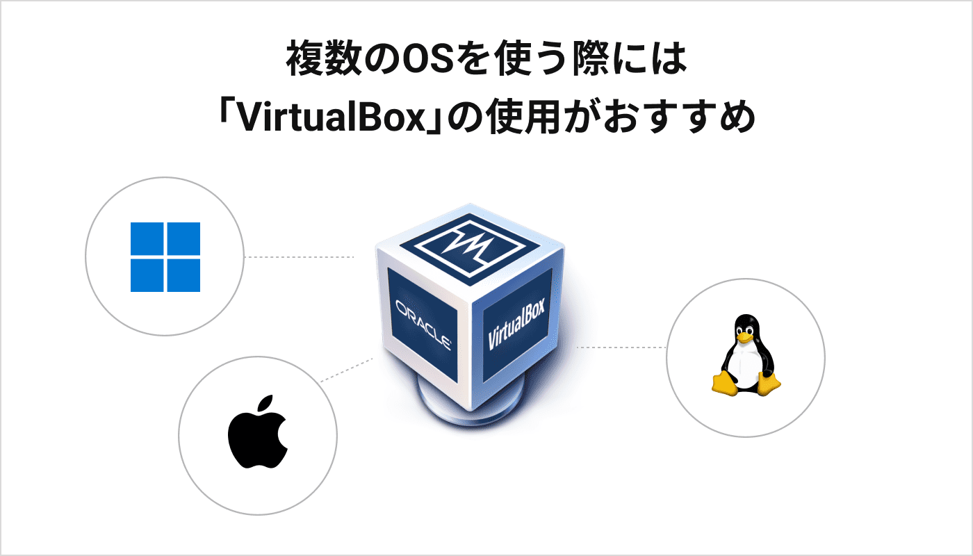 複数のOSを使う際には 「VirtualBox」の使用がおすすめ